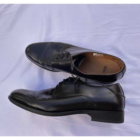 12 Men’s BOSS Plain Toe Derby Lace Up Leather Dress Shoes UK 11 main image 8